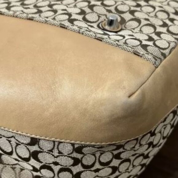 P1993-Holiday/Travel Special Coach Canvas/Leather Voyager Weekender with Strap - Picture 10 of 11